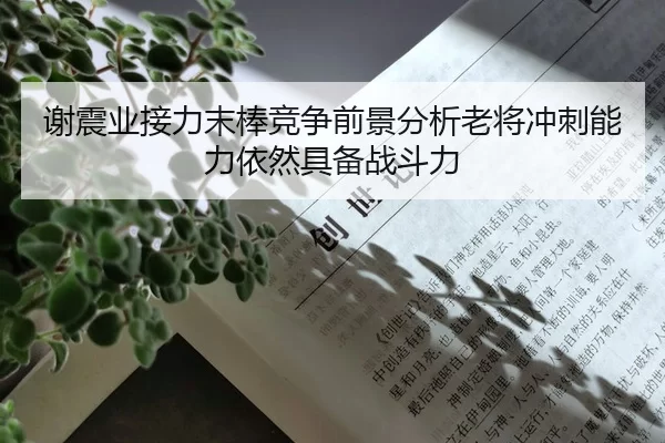 谢震业接力末棒竞争前景分析老将冲刺能力依然具备战斗力
